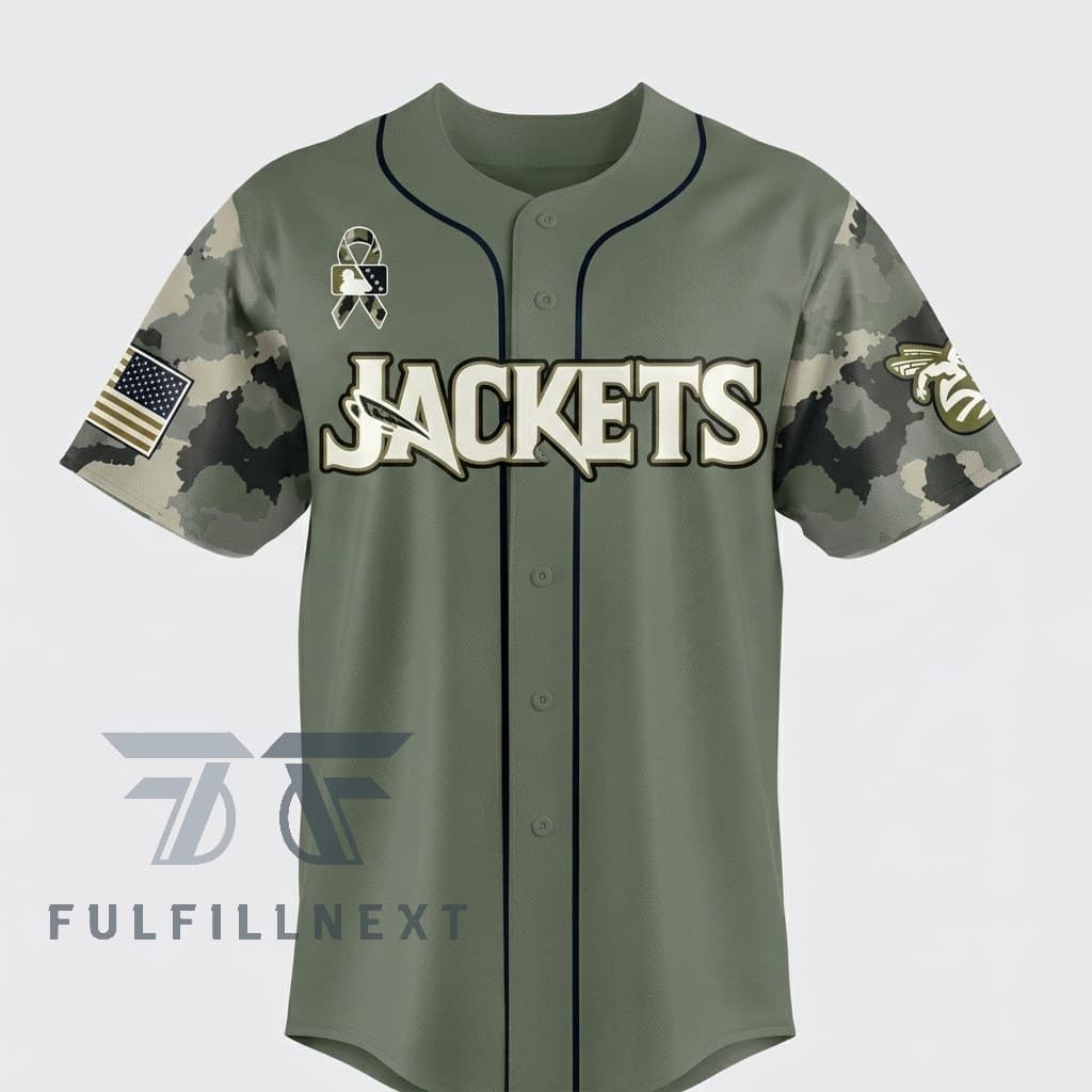 JACKETS Military Appreciation 2026 Baseball Jersey - Image 2