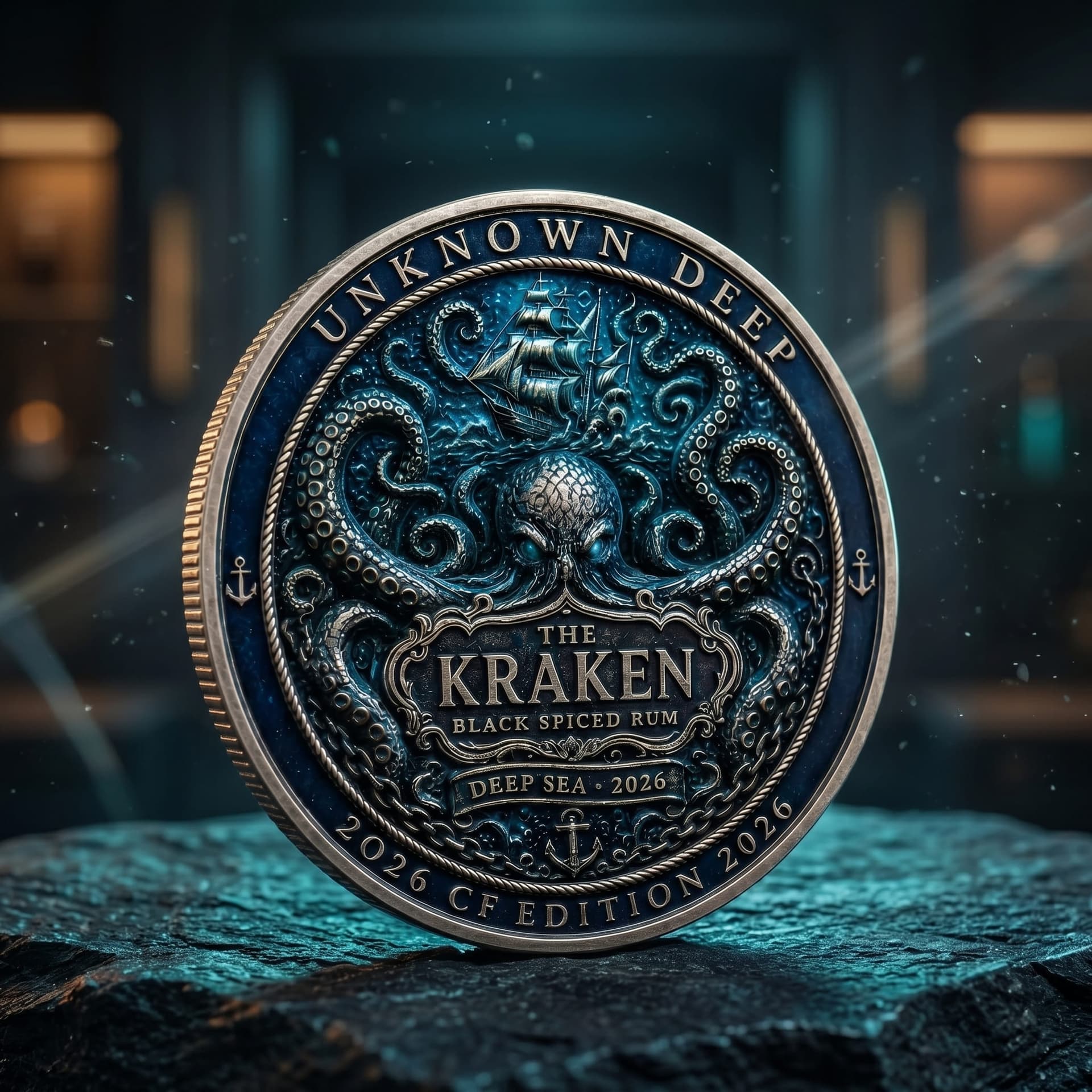 Kraken Deep Sea Black Spiced Rum Coin - Image 2