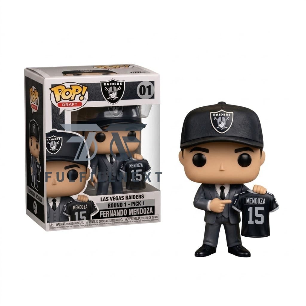 Las Vegas Raiders Draft Round 1 Pick 1 Fernando Mendoza Funko Pop Vinyl Figure - Image 1