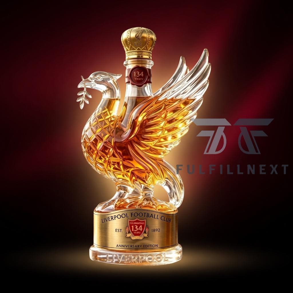 Liverpool Football Club 134 Years Anniversary Whiskey Bottle - Image 1