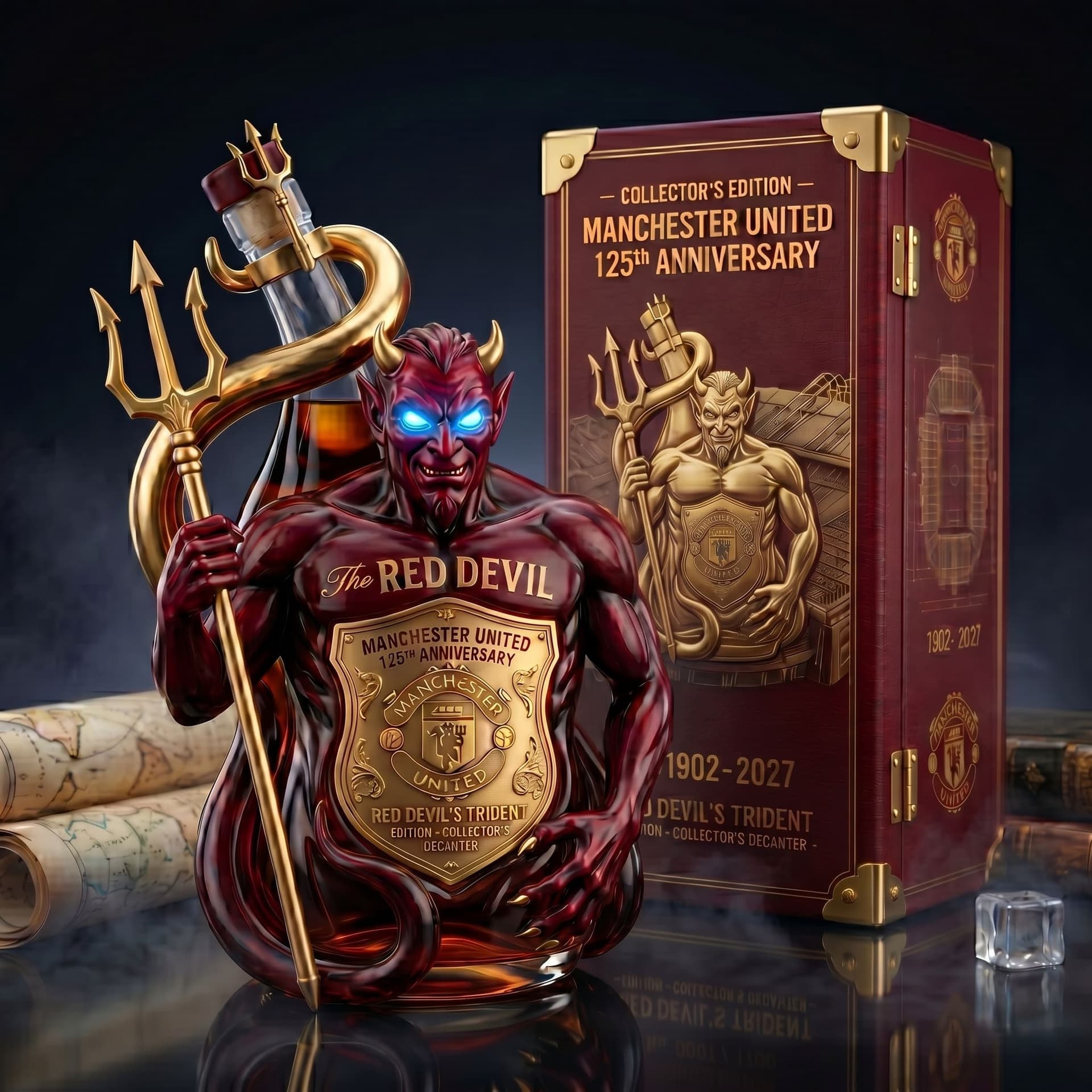 Manchester United 125th Anniversary Red Devil Decanter - Image 1