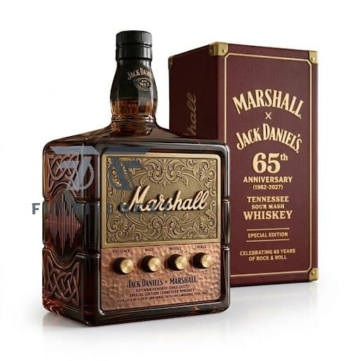 Marshall x Jack Daniel's 65th Anniversary Whiskey Bottle - Image 1