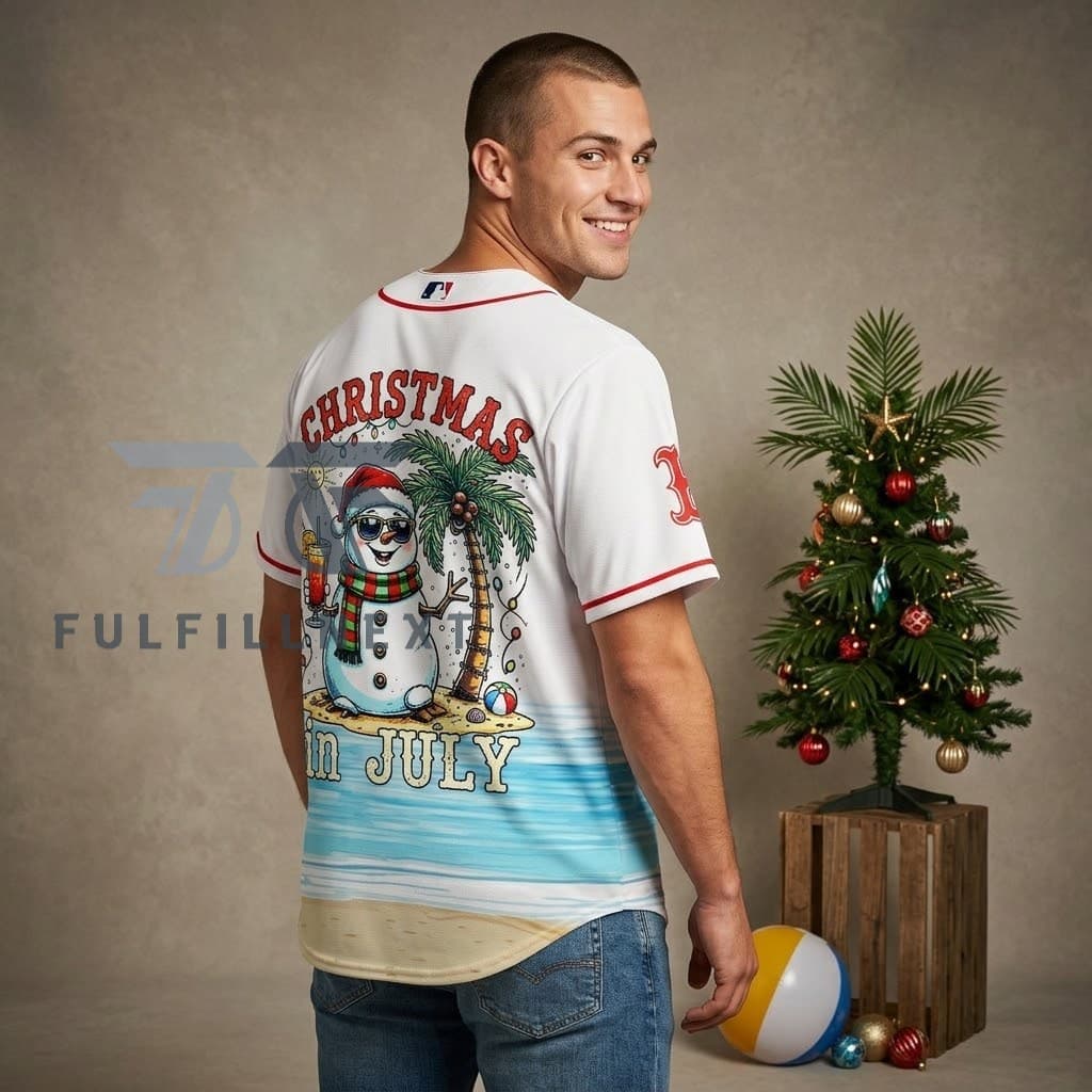 MLB All Team x Christmas in July Baseball Jersey - Image 3