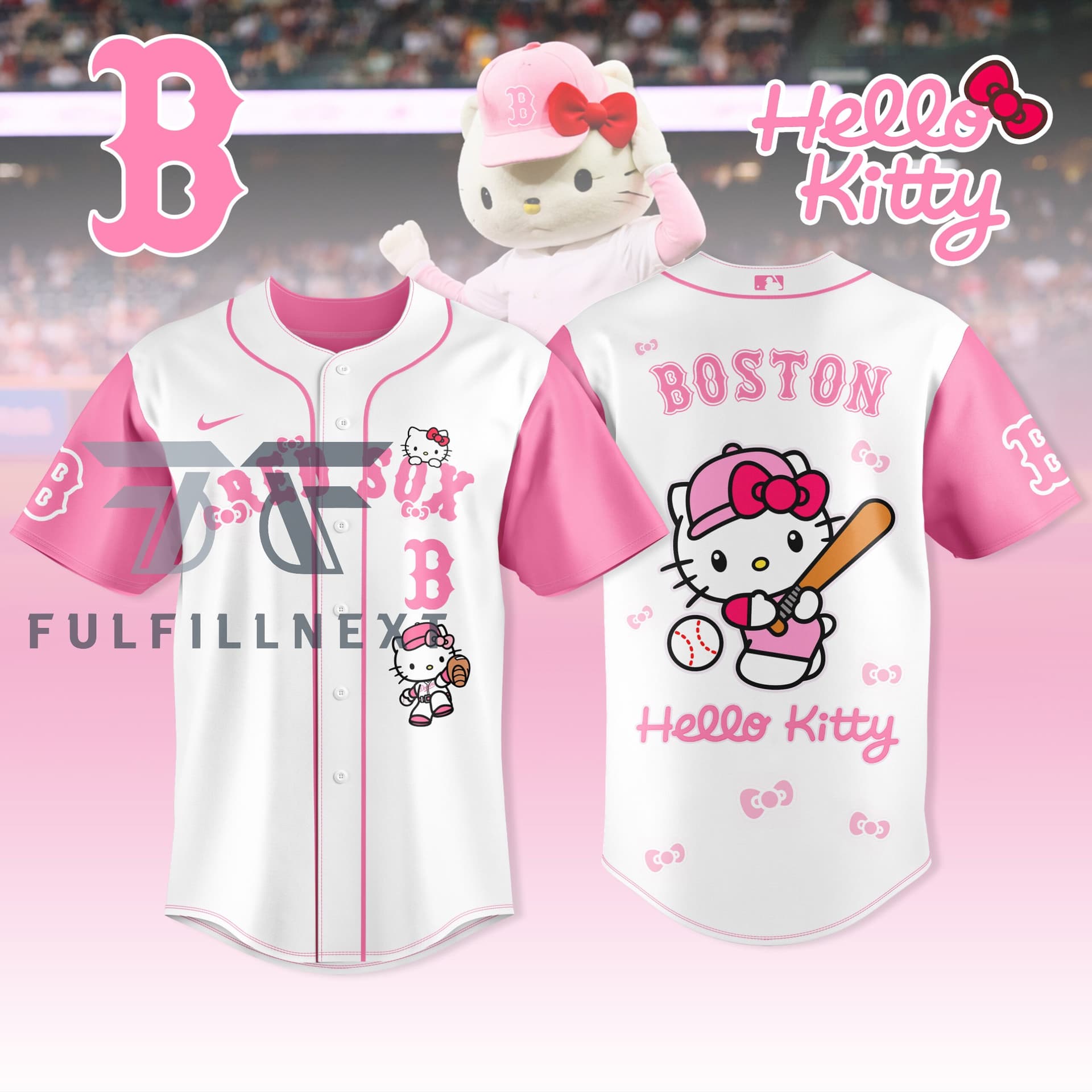 MLB All Team x Hello Kitty Baseball Jersey - Image 1