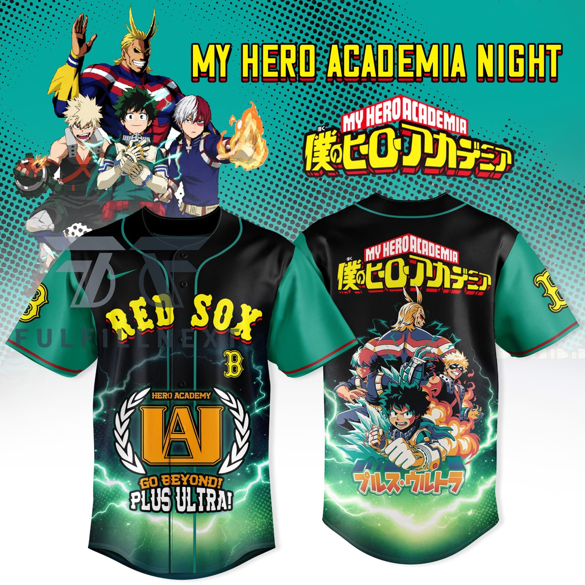 MLB All Team x My Hero Academia Baseball Jersey - Image 1
