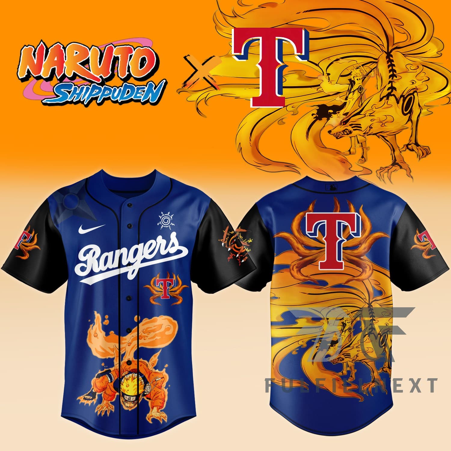 MLB All Team X Naruto Baseball Jersey - Image 3