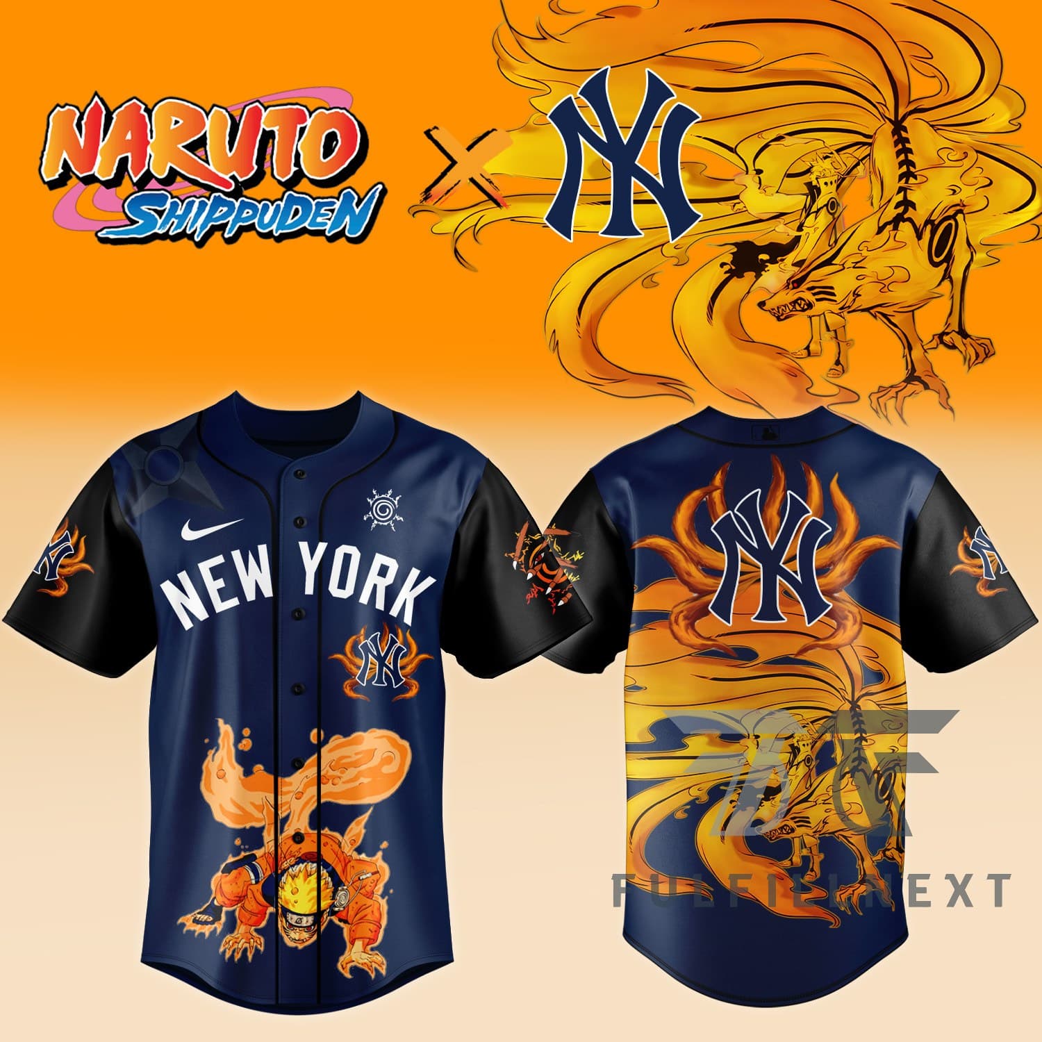 MLB All Team X Naruto Baseball Jersey - Image 5