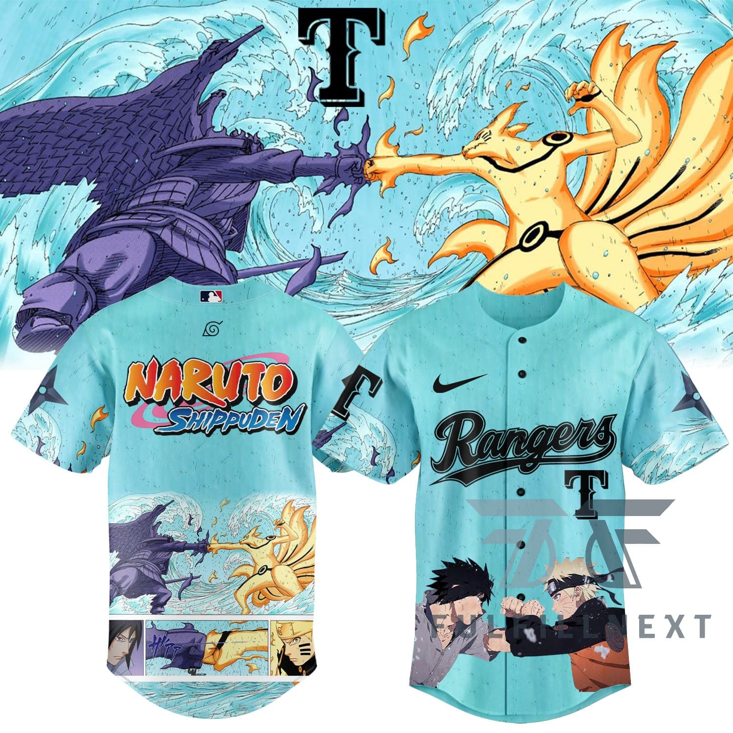 MLB All Team X Naruto Shippuden Baseball Jersey - Image 2