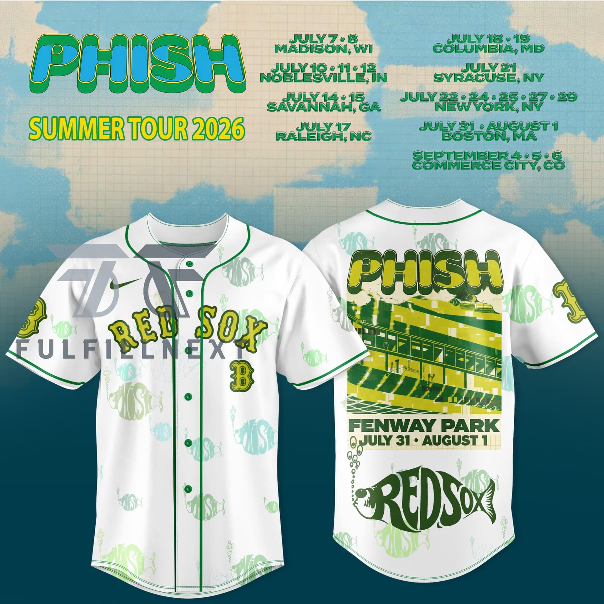 MLB All Team x Phish Summer Tour 2026 Baseball Jersey - Image 1