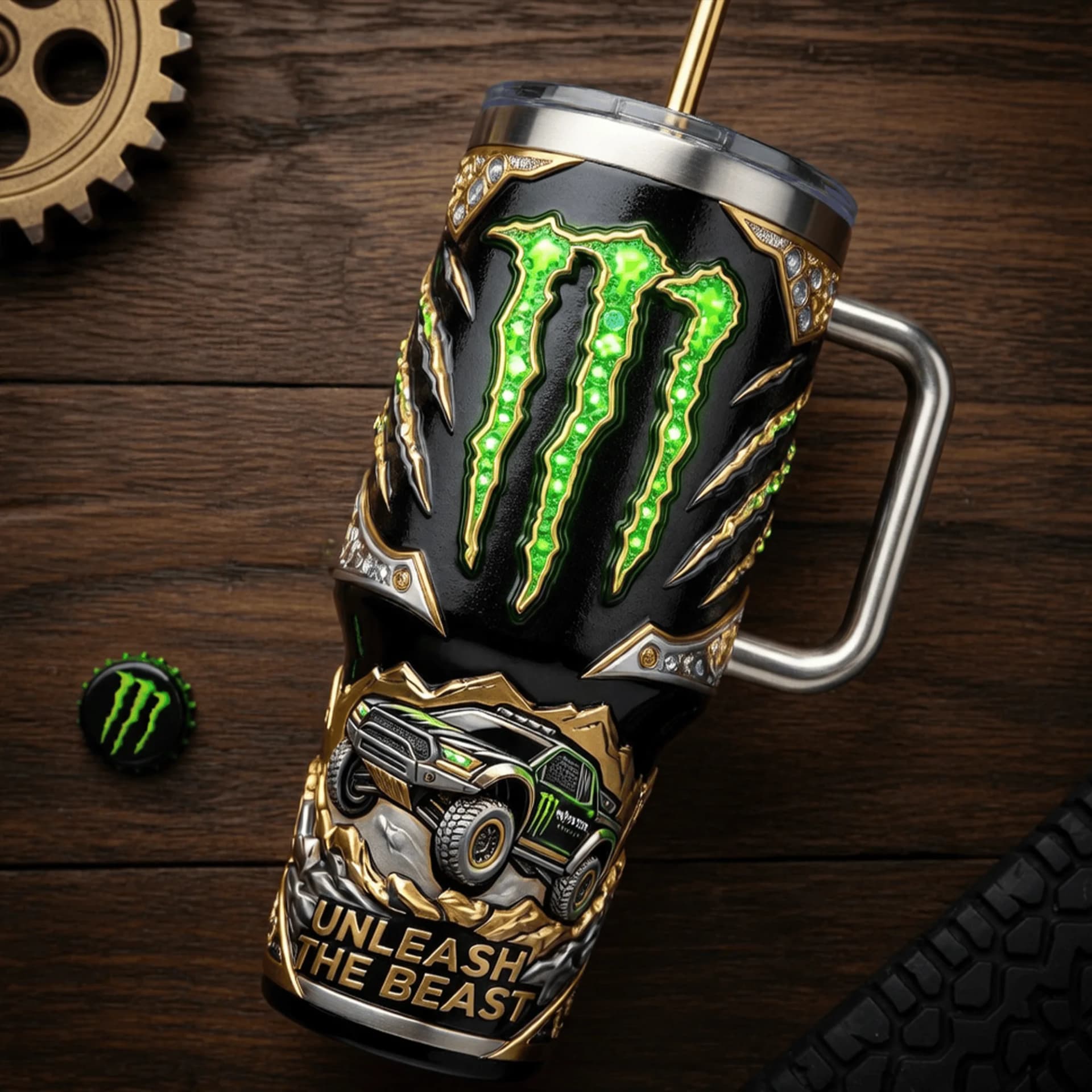 Monster Energy Off-Road Truck Tumbler - Image 3