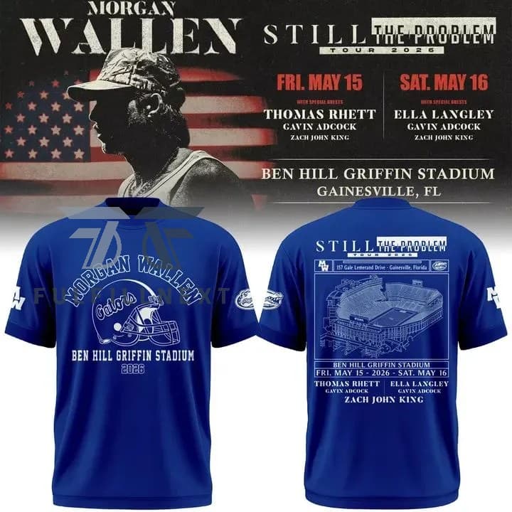 Morgan Wallen Florida Gators Still The Problem Tour 2026 T-Shirt - Image 1