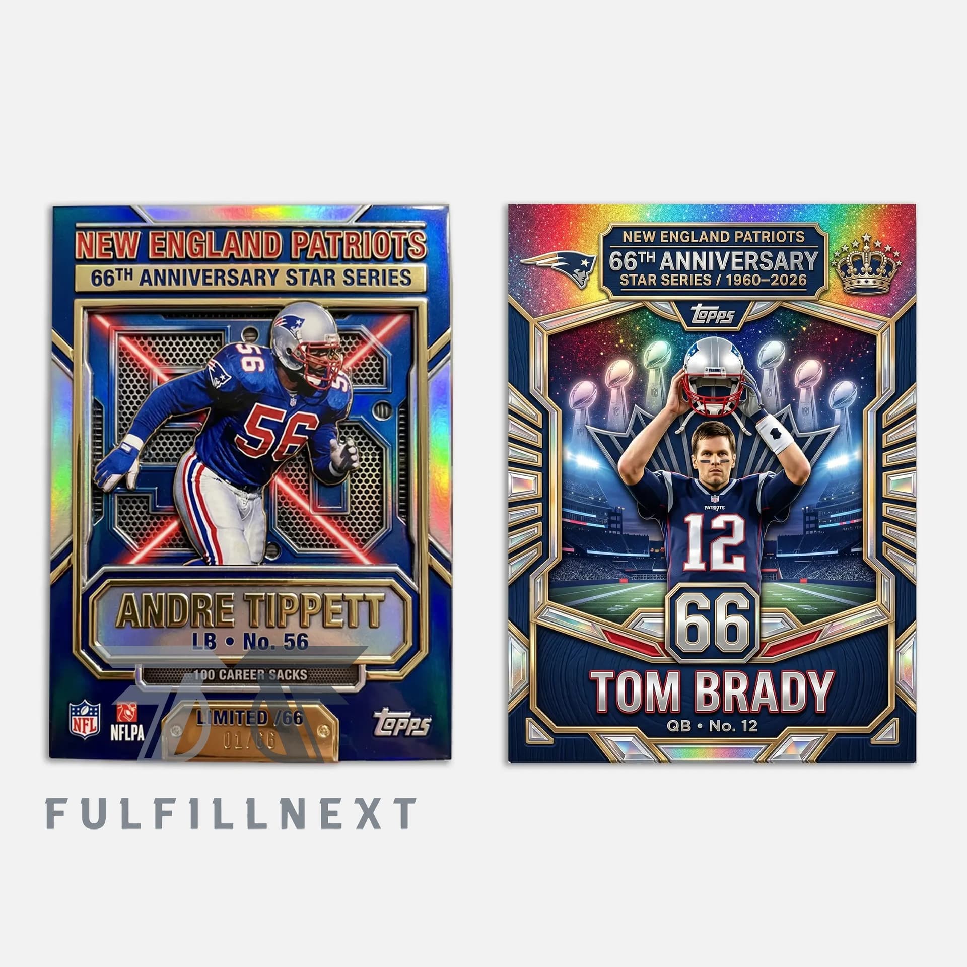 New England Patriots 66th Anniversary Trading Cards - Image 3