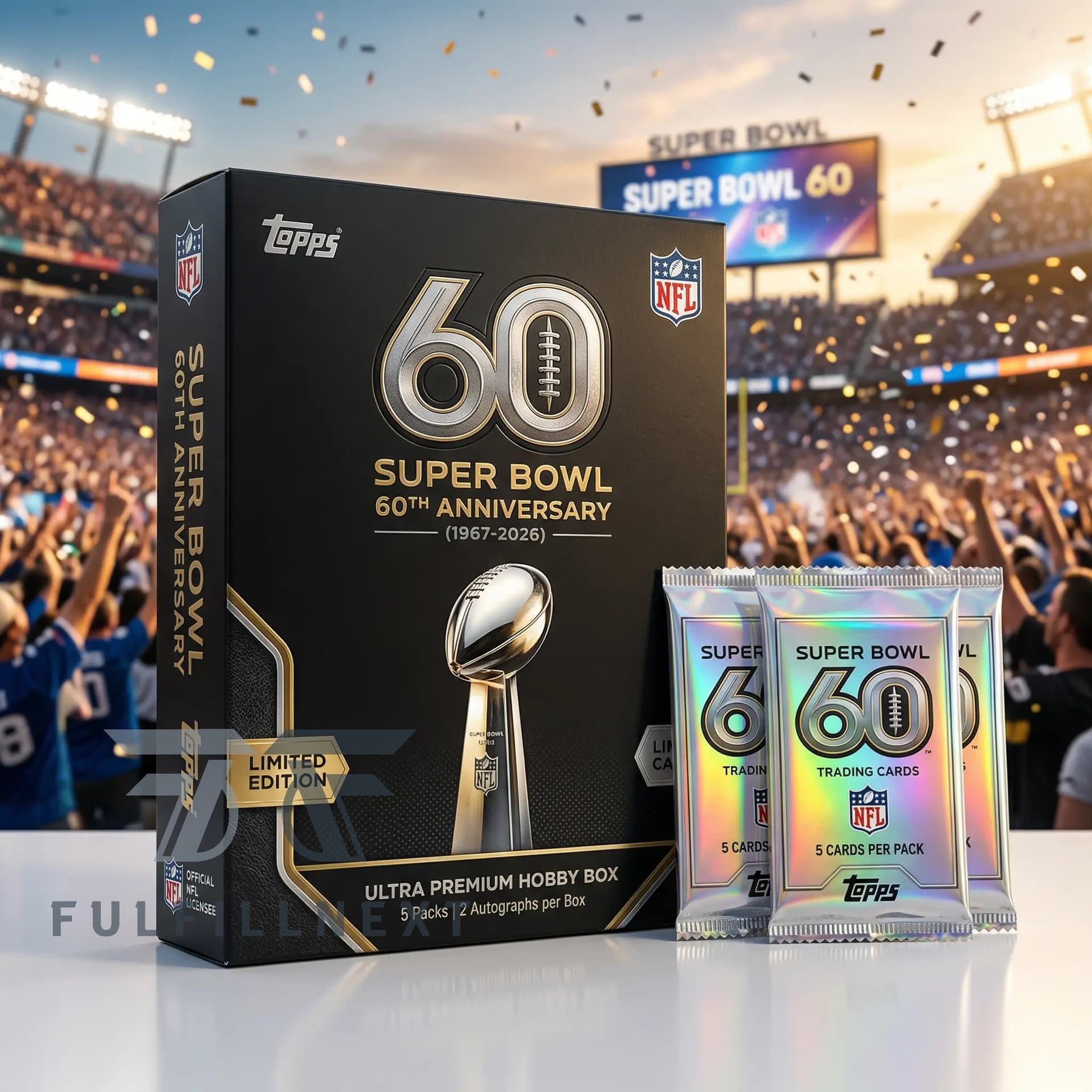 NFL Super Bowl 60th Anniversary Trading Cards - Image 2