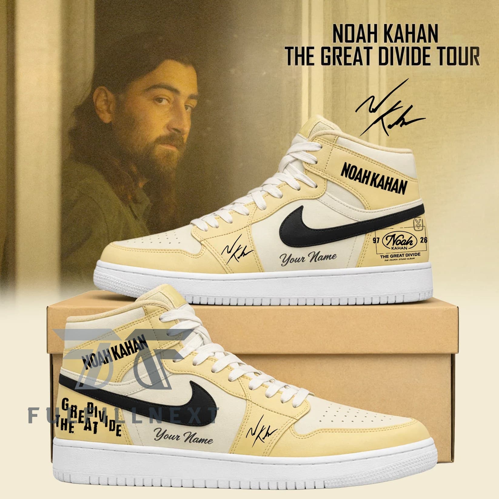 Noah Kahan The Great Divide Tour AJ1 Shoes - Image 1