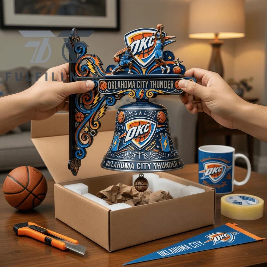 Oklahoma City Thunder Decorative Wall Bell - Image 2