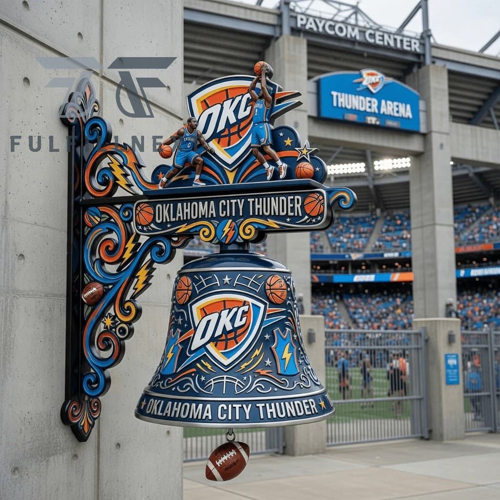 Oklahoma City Thunder Decorative Wall Bell - Image 3