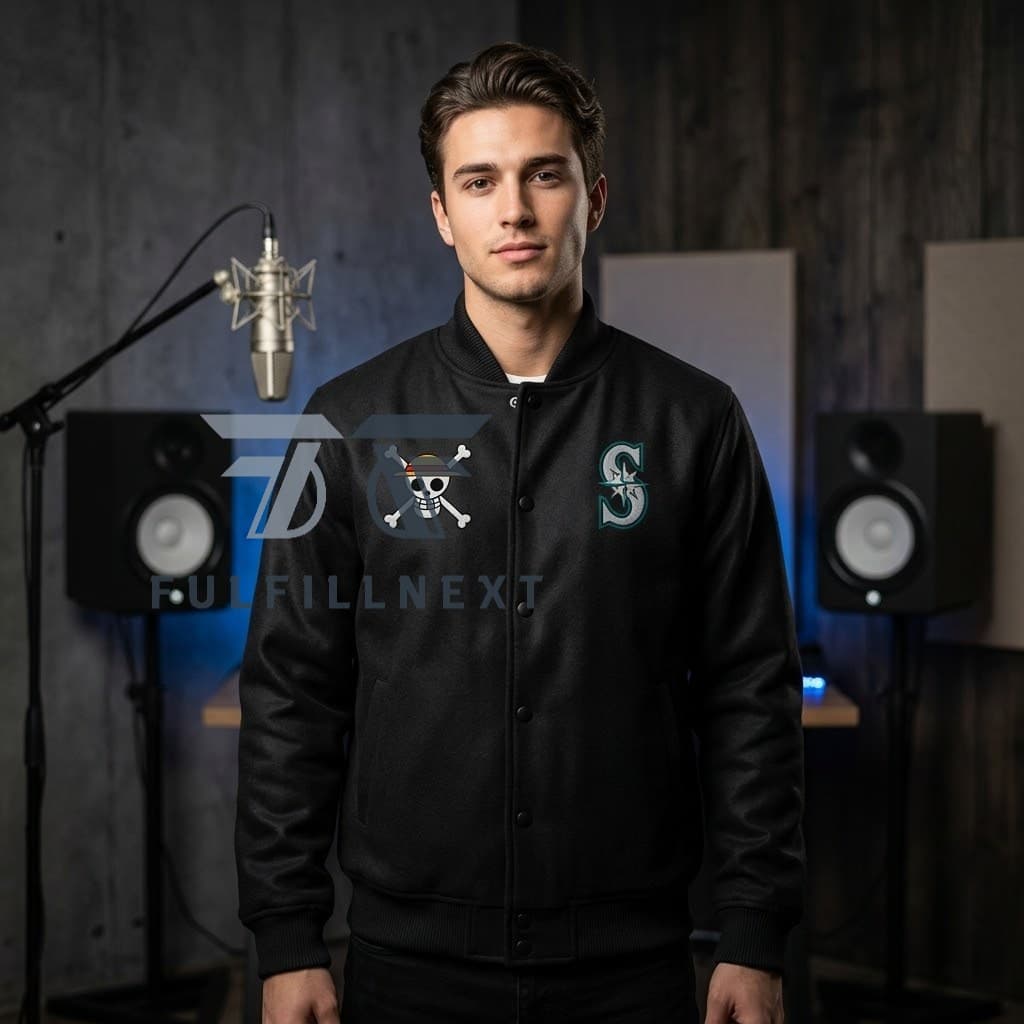 One Piece Seattle Mariners Baseball Crossover Bomber Jacket - Image 2