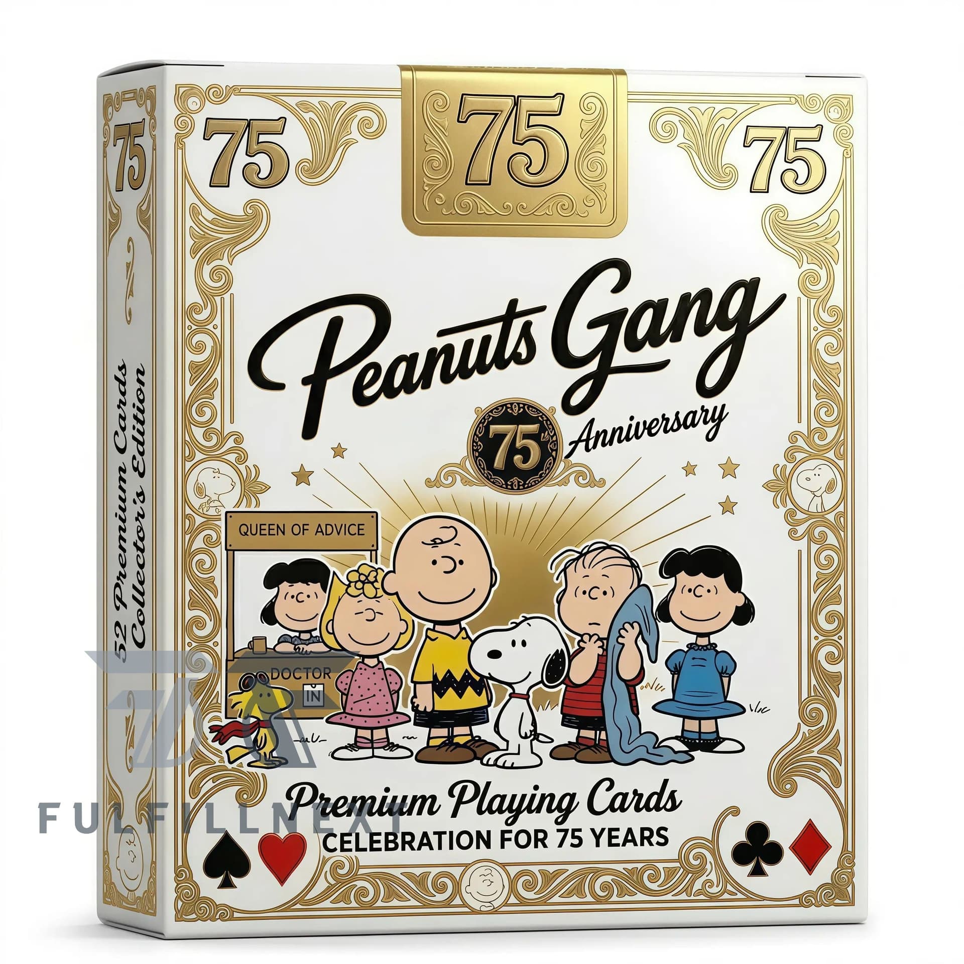 Peanuts Gang 75th Anniversary Playing Cards - Image 1