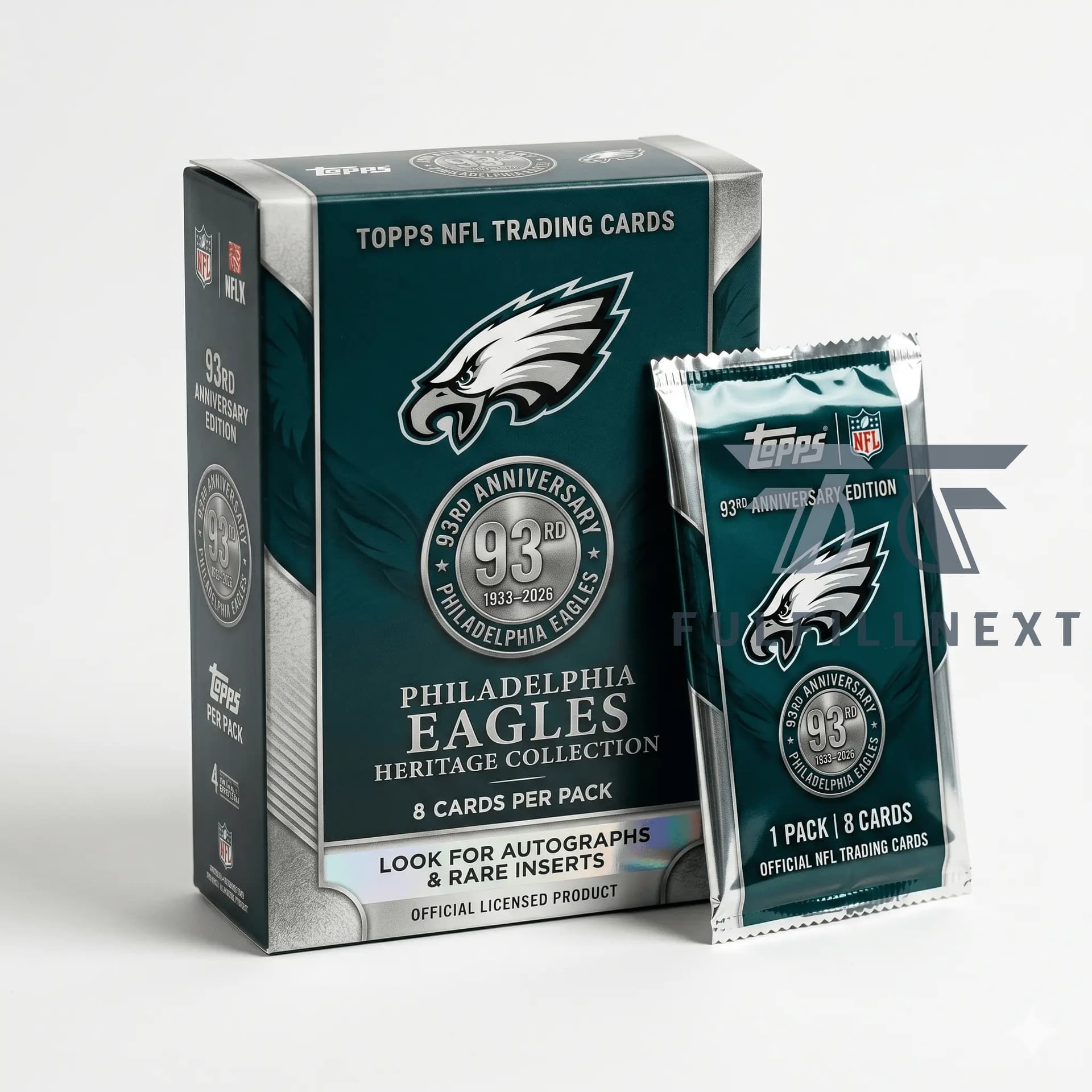 Philadelphia Eagles 93rd Anniversary Trading Cards - Image 1