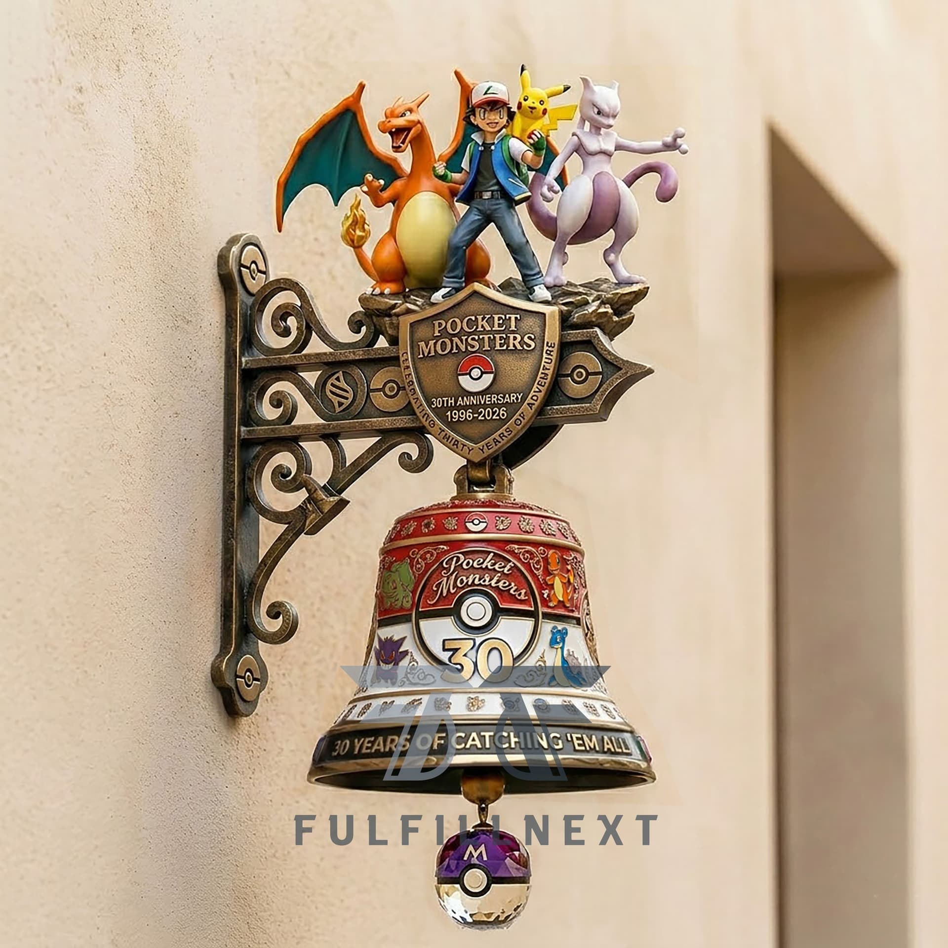 Pocket Monsters 30th Anniversary Wall Bell - Image 1