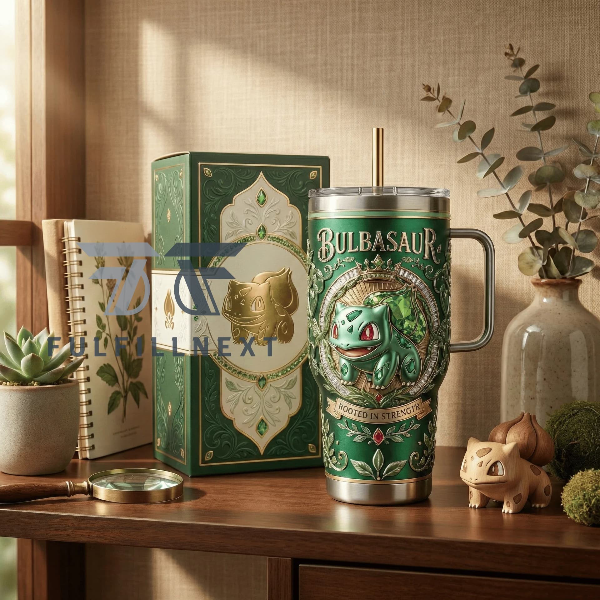 Pokémon Bulbasaur Rooted in Strength Handled Tumbler - Image 1
