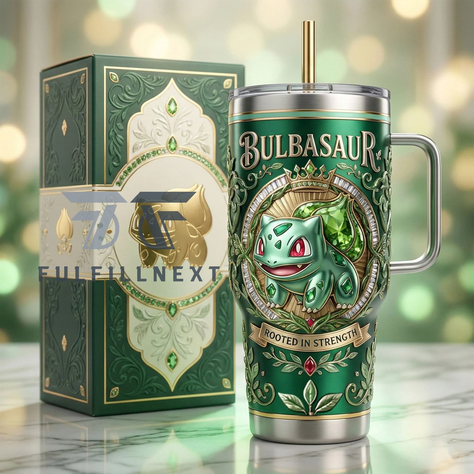 Pokémon Bulbasaur Rooted in Strength Handled Tumbler - Image 3