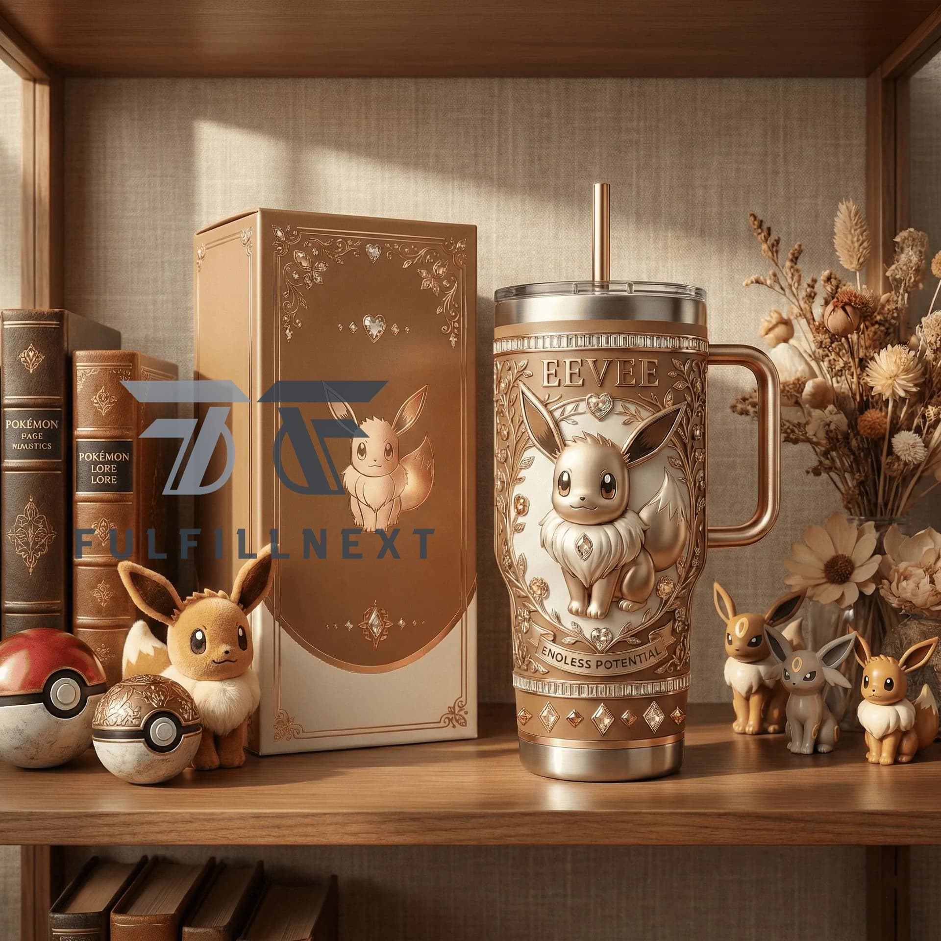 Pokémon Eevee Ornate Endless Potential Handled Tumbler - Image 1