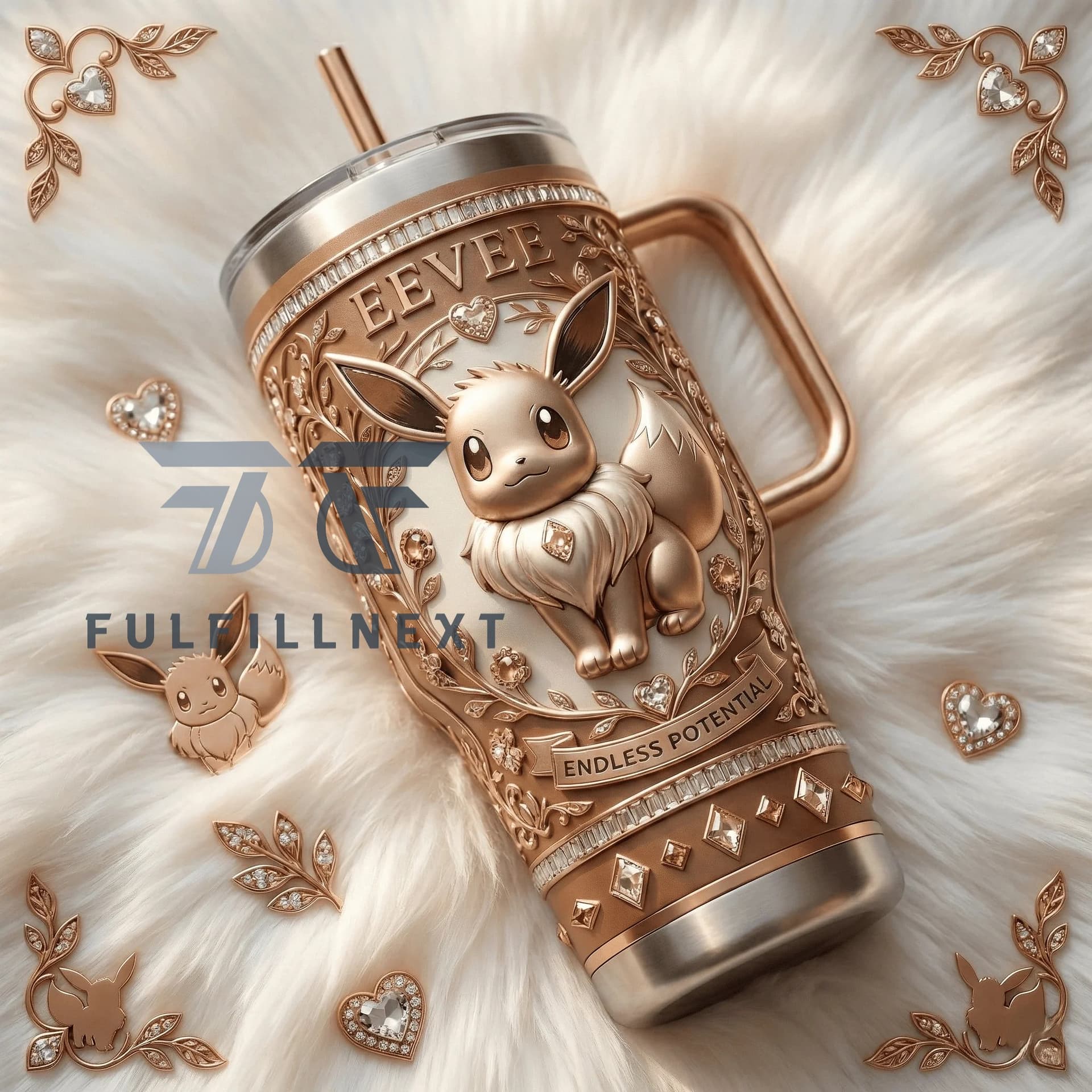 Pokémon Eevee Ornate Endless Potential Handled Tumbler - Image 2