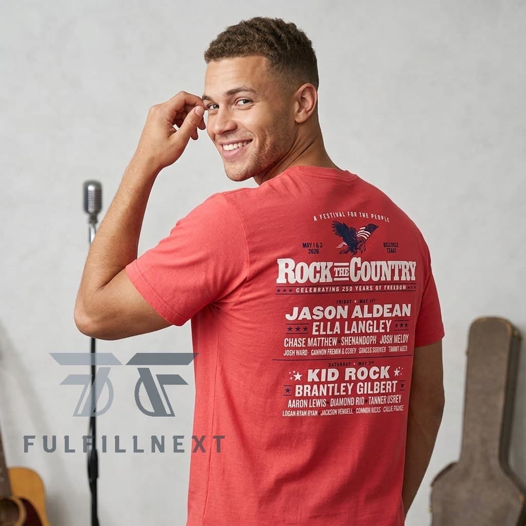 Rock the Country 2026 Celebrating 250 Years of Freedom Festival T-Shirt - Image 3