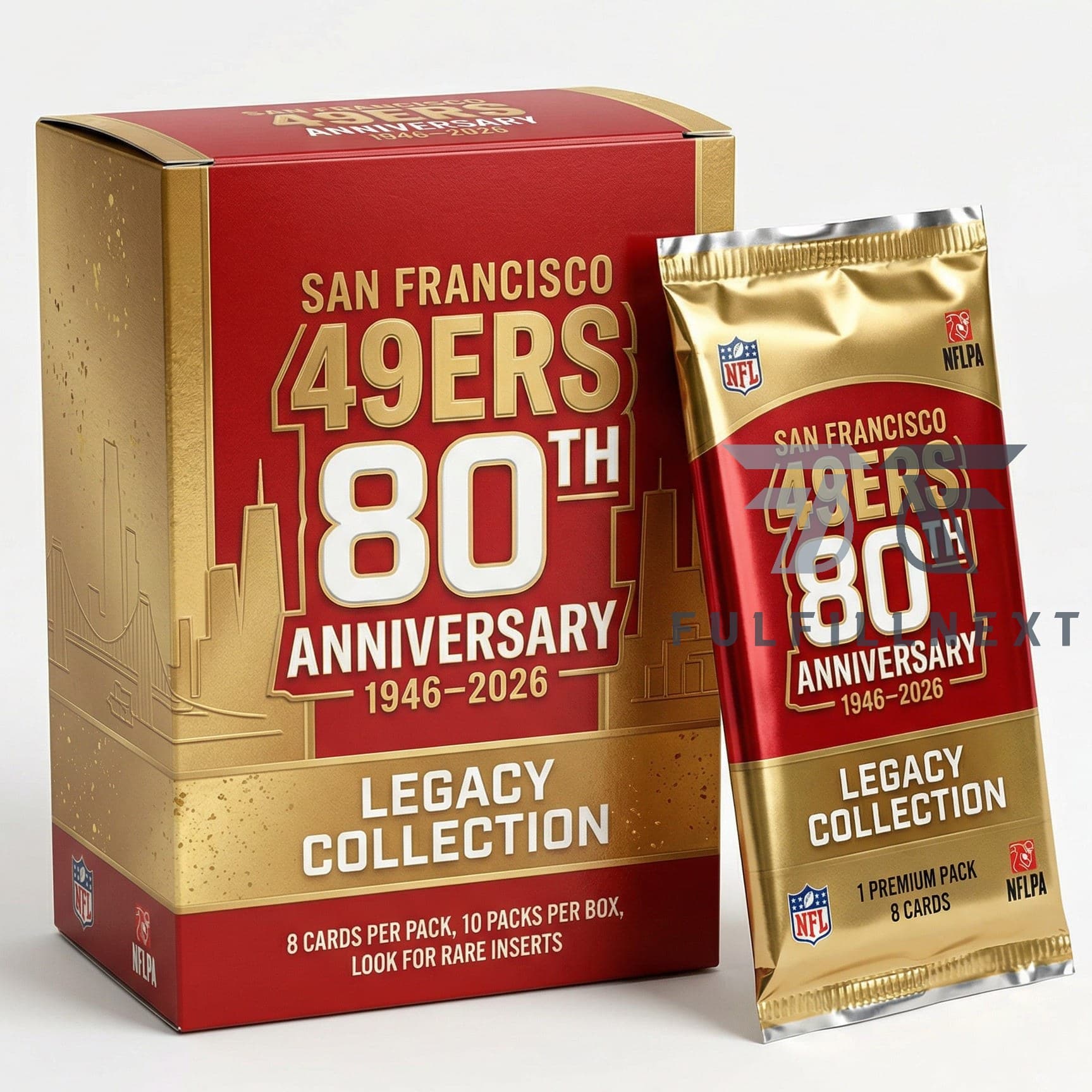 San Francisco 49ers 80th Anniversary Trading Cards Box - Image 1