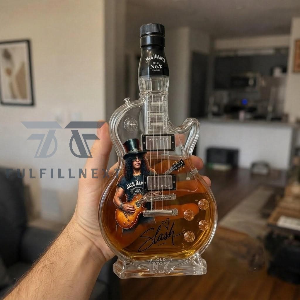 Slash Jack Daniel's Old No. 7 Guitar Whiskey Bottle - Image 3