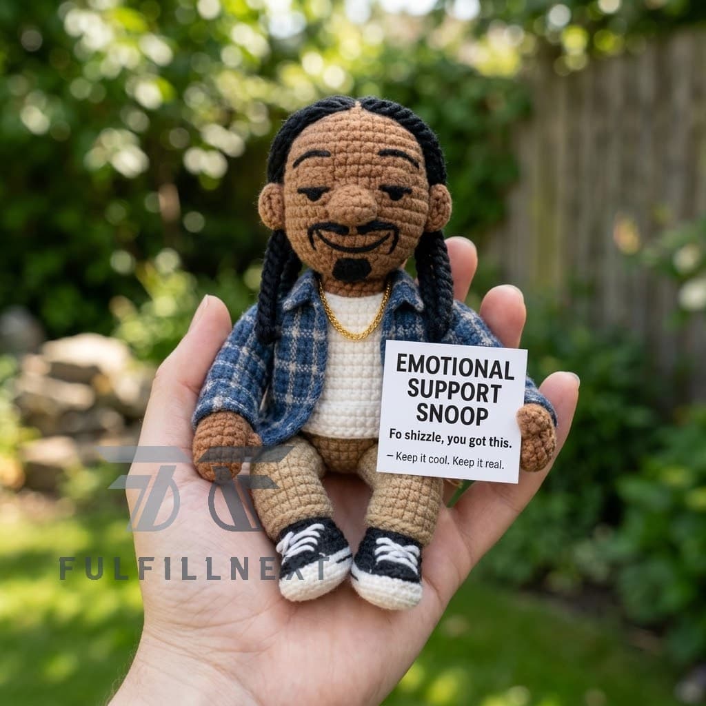 Snoop Dogg Emotional Handmade Crocheted Doll - Image 2
