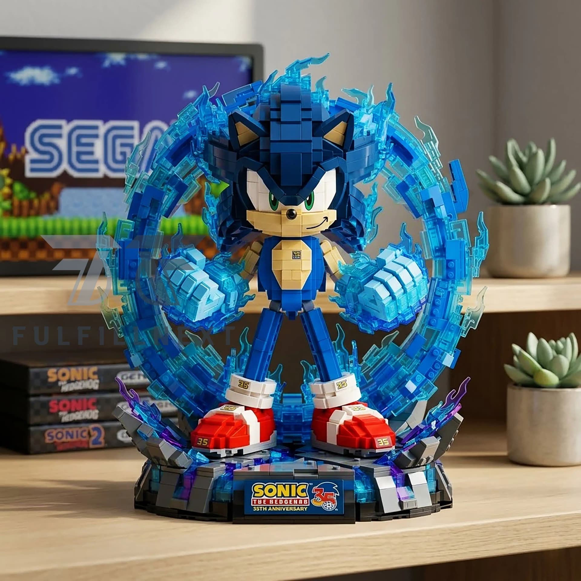 Sonic The Hedgehog 35th Anniversary Building Bricks Set - Image 1