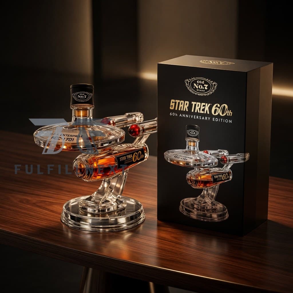 Star Trek 60th Anniversary U.S.S. Enterprise NCC-1701 Whiskey Decanter - Image 1