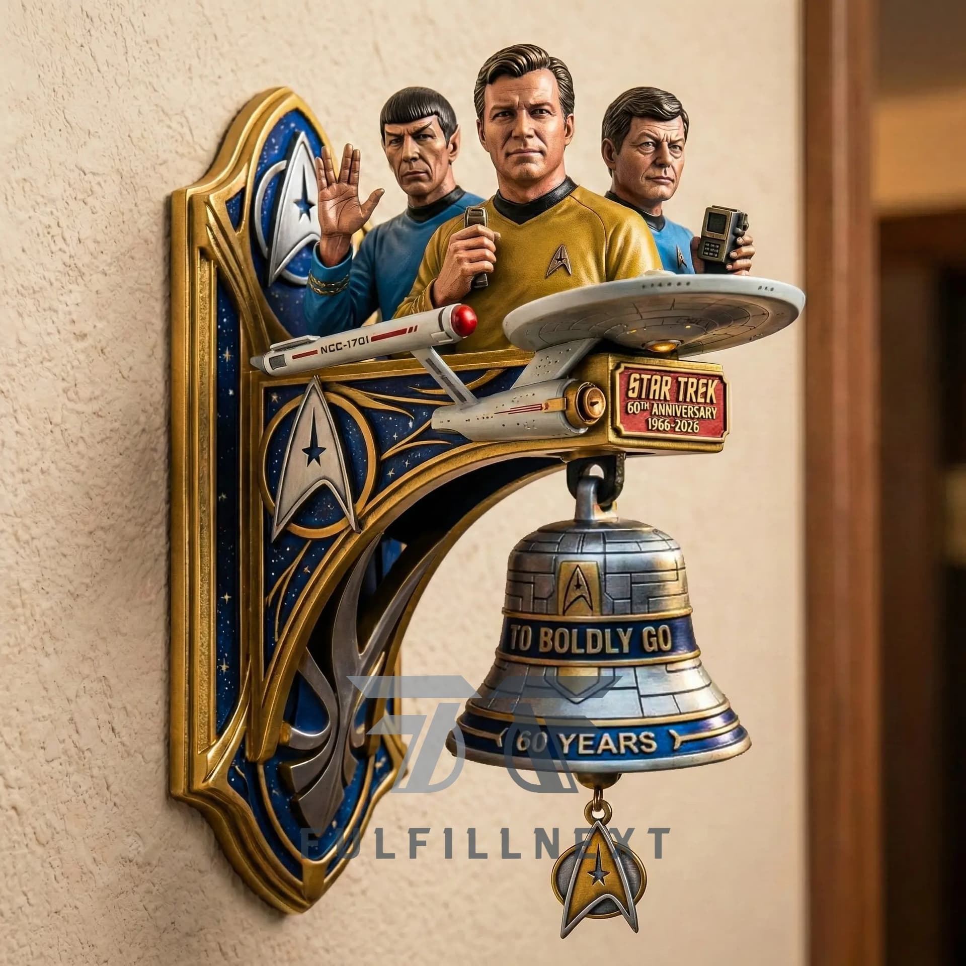 Star Trek 60th Anniversary Wall Bell - Image 1