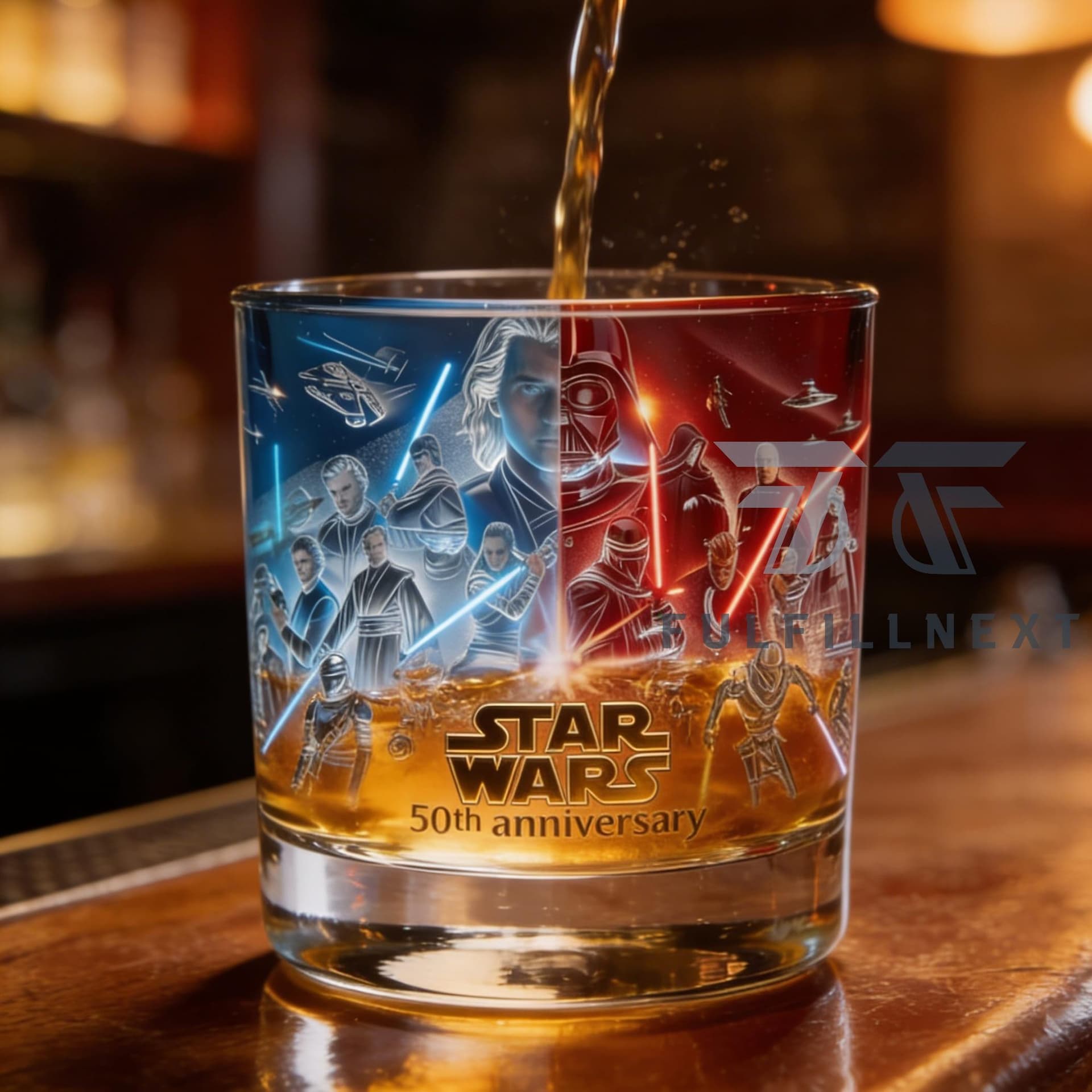 Star Wars 50th Anniversary Whiskey Glass - Image 4