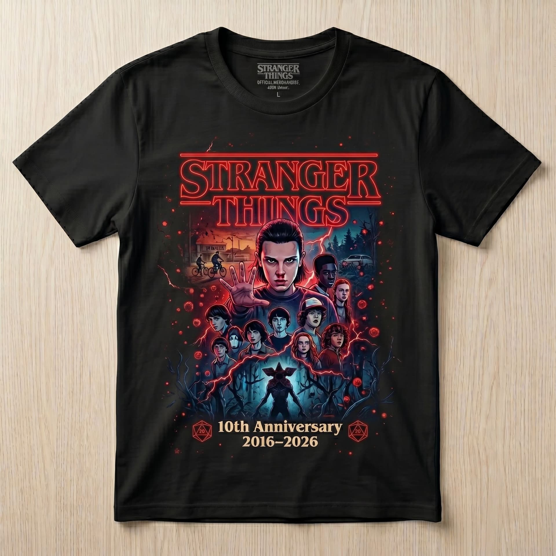 Stranger Things 10th Anniversary T-Shirt - Image 1