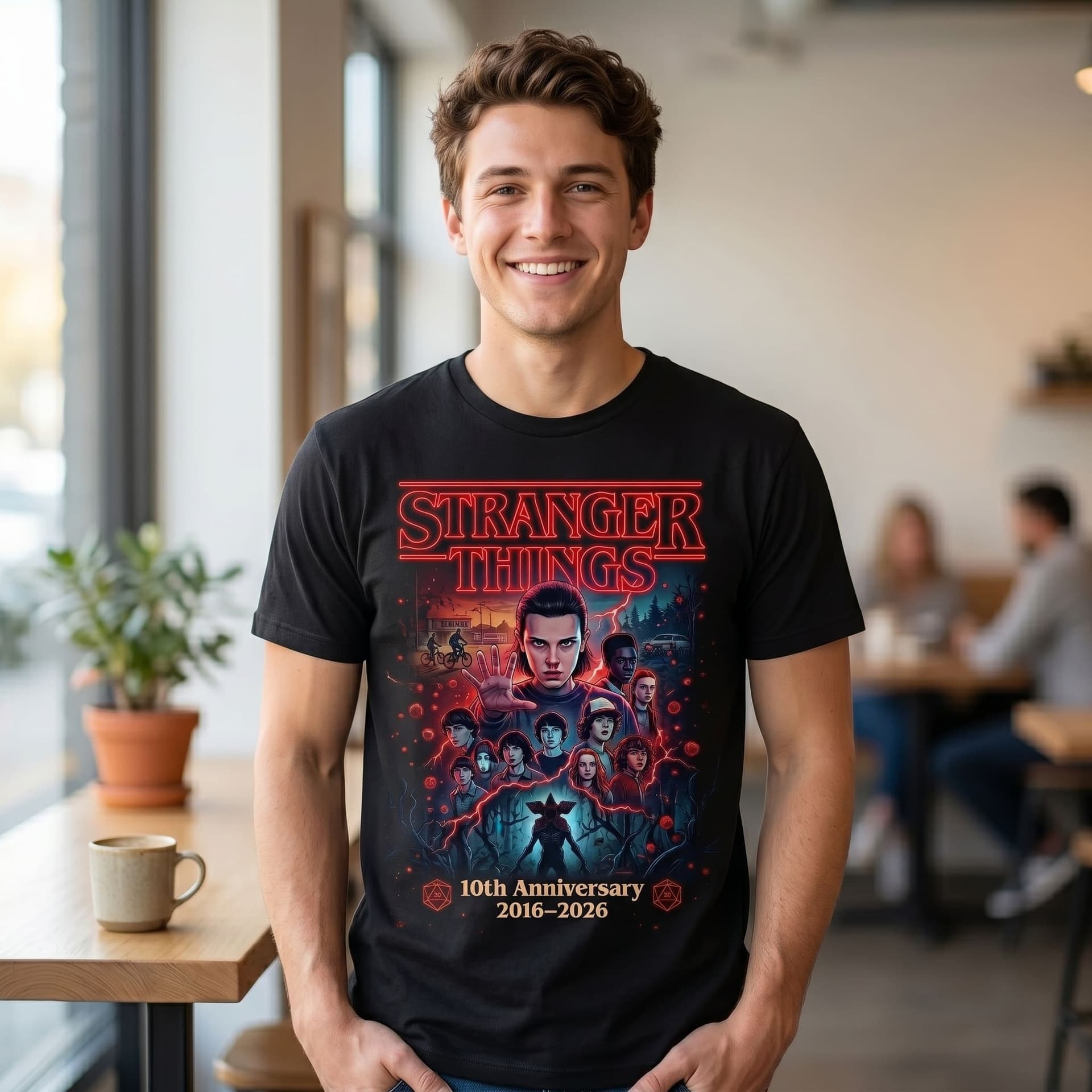 Stranger Things 10th Anniversary T-Shirt - Image 2