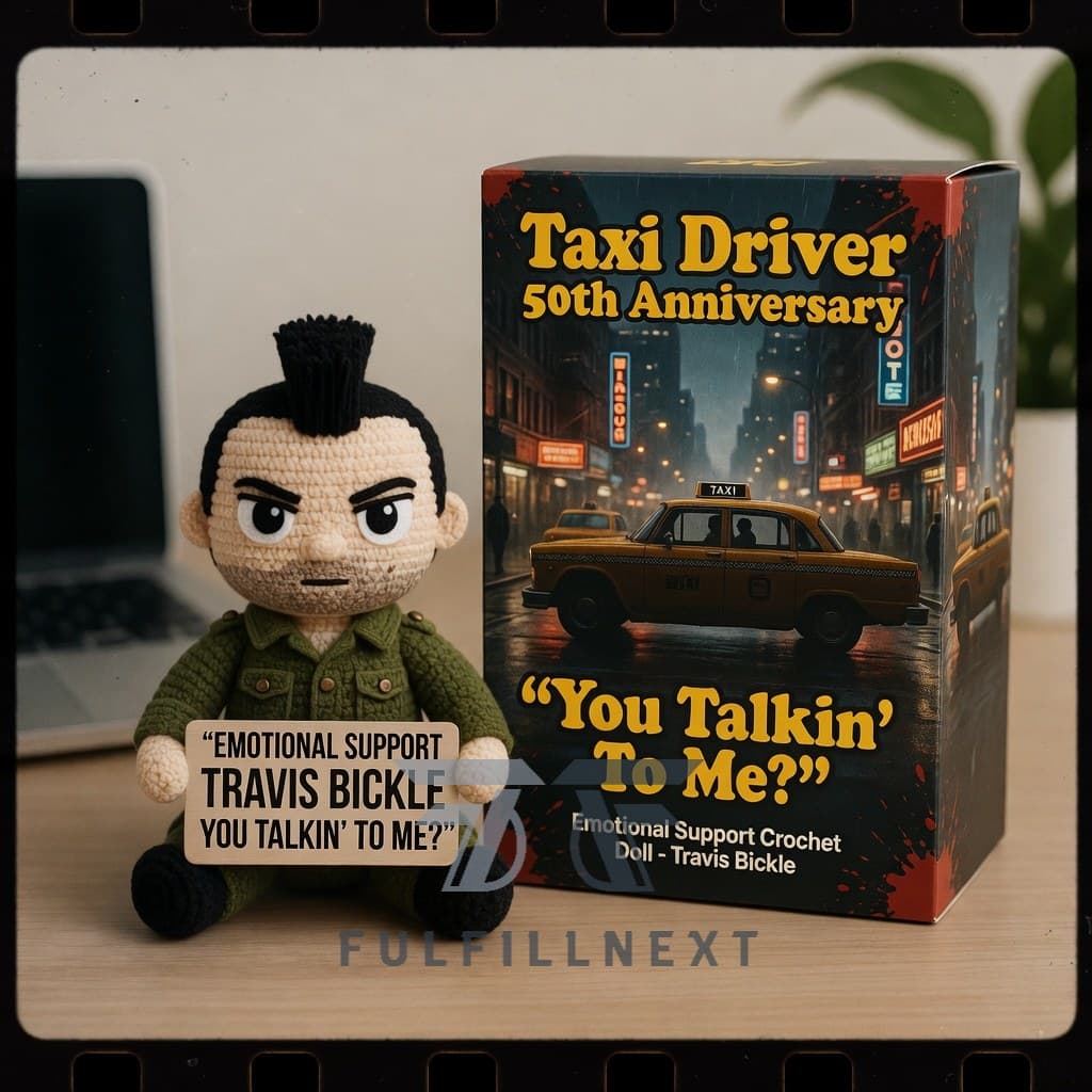Taxi Driver 1976 50th Anniversary Crochet Doll - Image 1