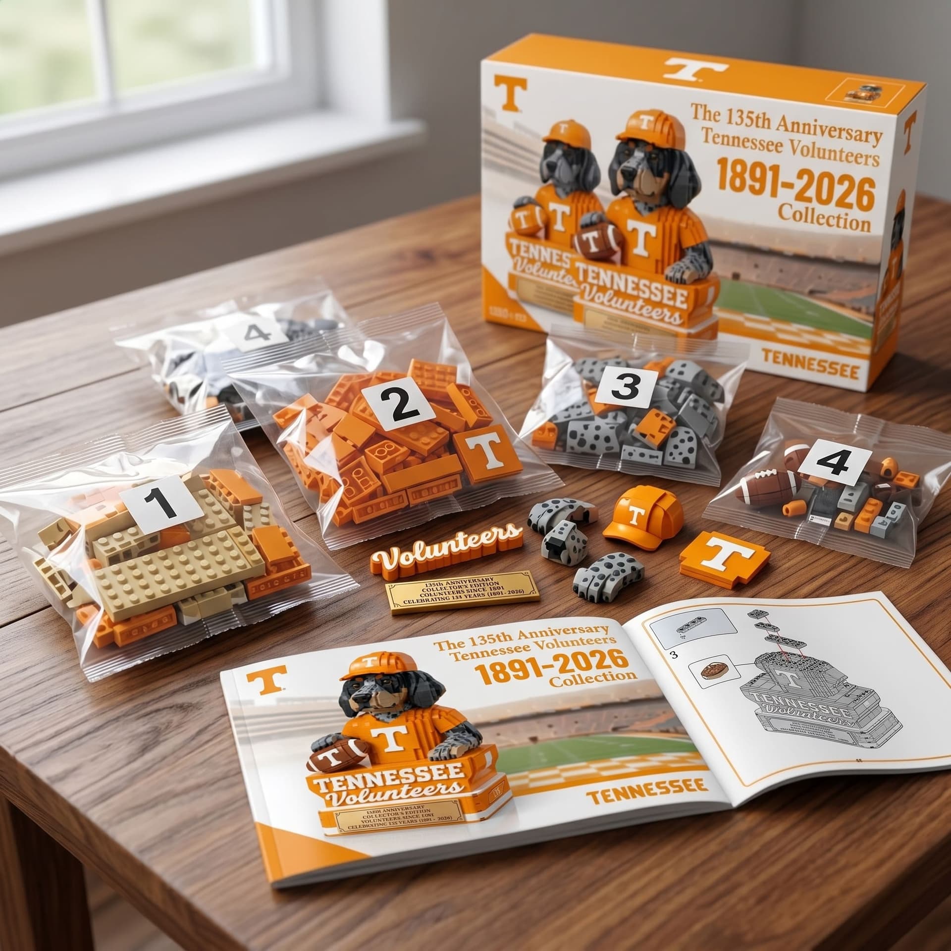 Tennessee Volunteers 135th Anniversary Building Blocks Figure - Image 2