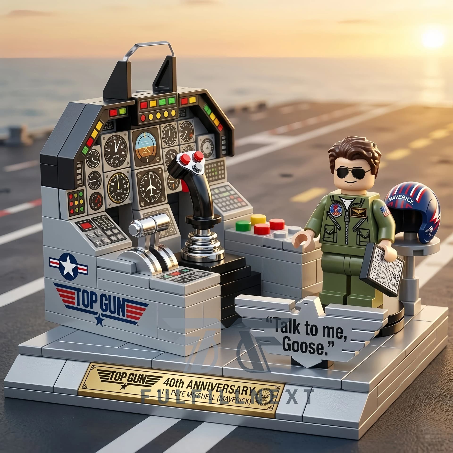 Top Gun 40th Anniversary Building Blocks Set - Image 1