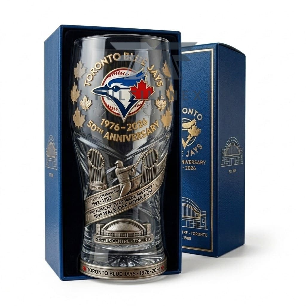 Toronto Blue Jays 50th Anniversary Beer Glass - Image 3