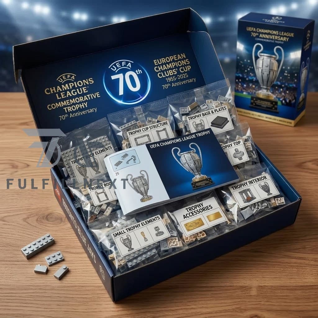 UEFA Champions League 70th Anniversary Commemorative Trophy Building Bricks Set - Image 2