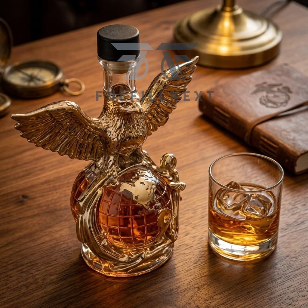 United States Marine Corps Eagle Whiskey Decanter - Image 2