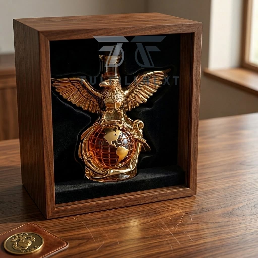 United States Marine Corps Eagle Whiskey Decanter - Image 3