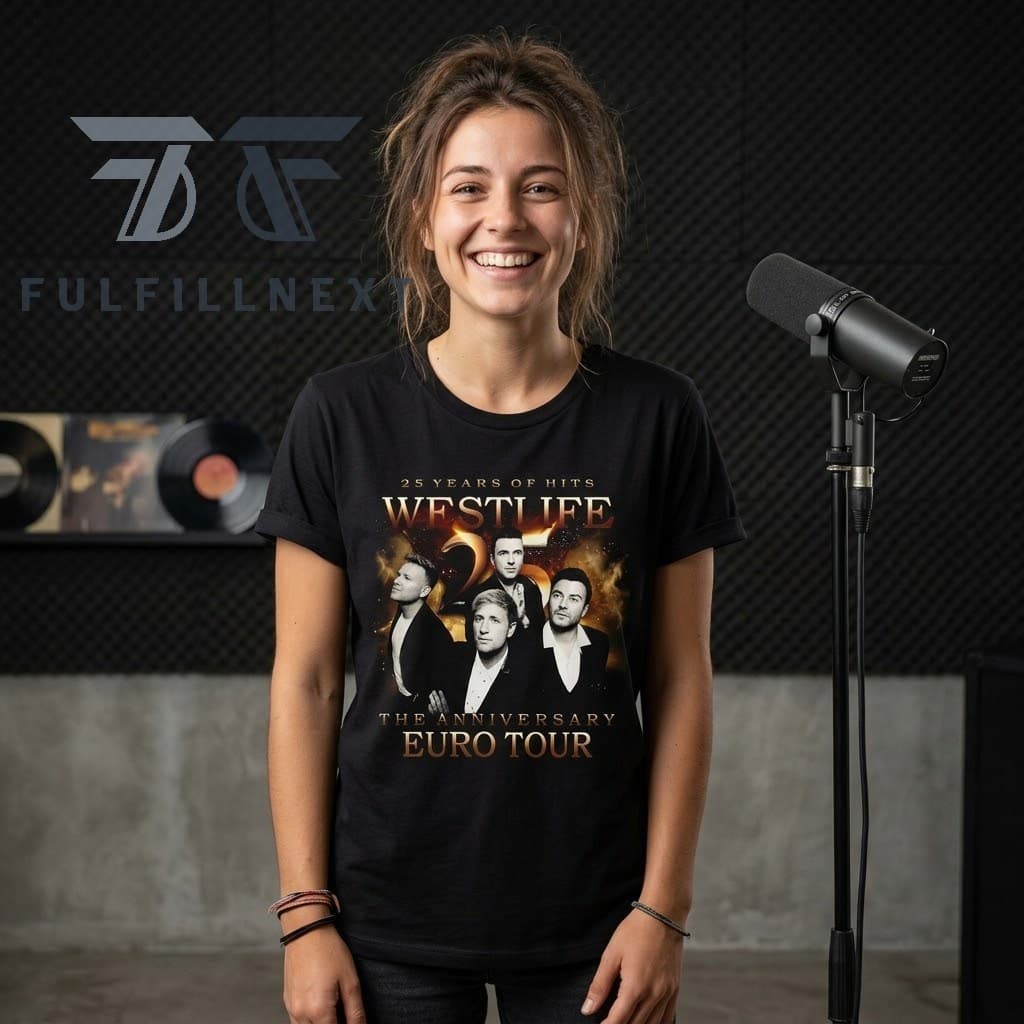 Westlife 25th Anniversary Euro Tour T-Shirt - Image 2