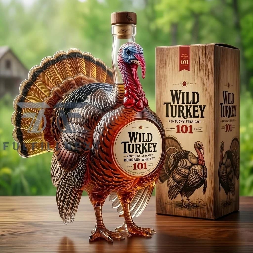 Wild Turkey 101 Turkey Shaped Bourbon Bottle - Image 1