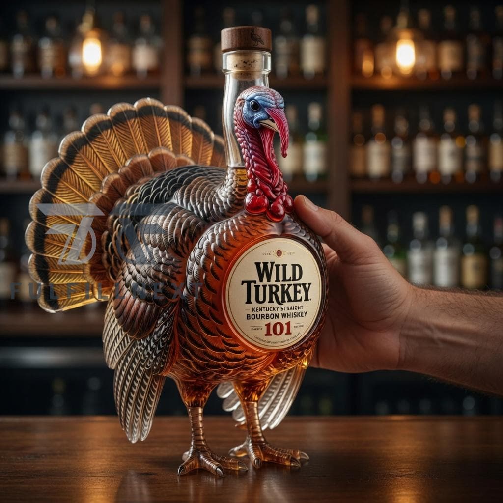Wild Turkey 101 Turkey Shaped Bourbon Bottle - Image 2