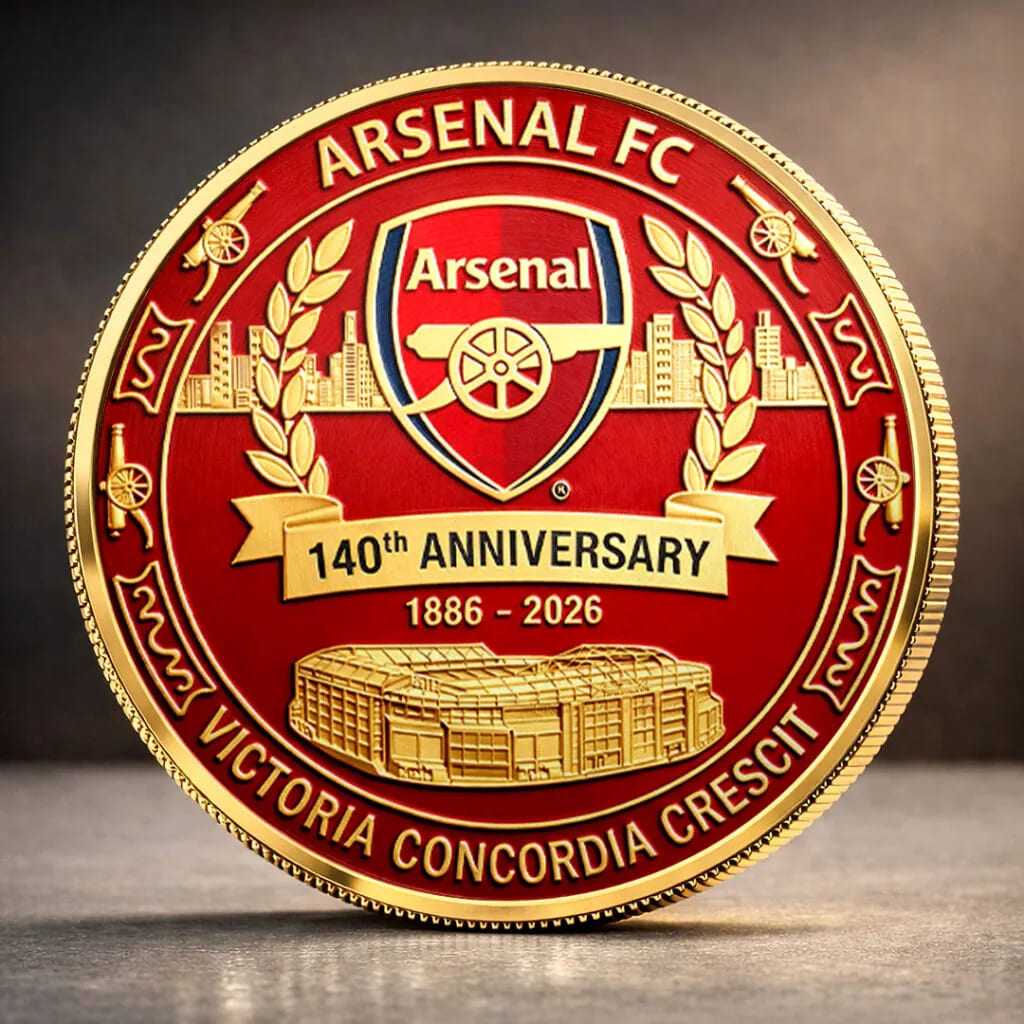 Arsenal FC 140th Anniversary 1886-2026 Commemorative Coin