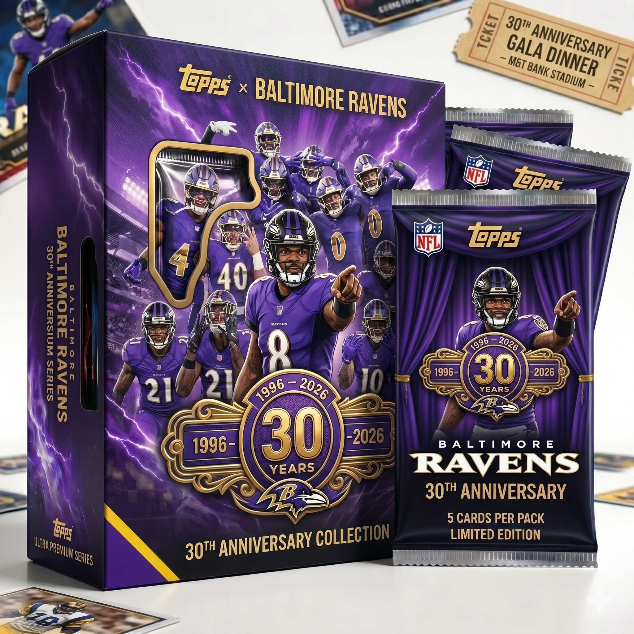 Baltimore Ravens 30th Anniversary Trading Cards